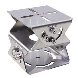 监控立杆万向鸭嘴支架器材三维头云台S304不锈钢支架室外监控配件