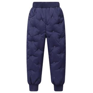 罗蒙儿童冬季羽绒裤加厚校服神器保暖内胆男童女童中大童外穿裤子