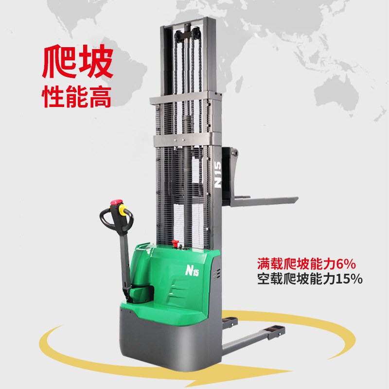 西林叉车CDD15R全电动堆高车1.5吨液压油缸堆高机车电动堆垛车