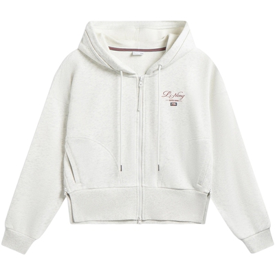 LI-NING李宁女子运动健身时尚连帽夹克外套AWDW276-1