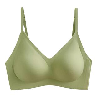 乳胶无痕内衣女夏季薄款无钢圈小胸聚拢收副乳防下垂运动少女文胸