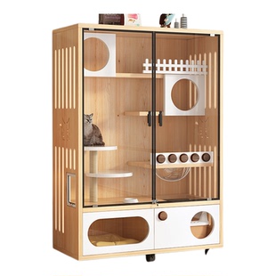 猫别墅实木猫笼子猫屋猫窝猫咪爬架一体豪华超大空间多层猫柜猫舍