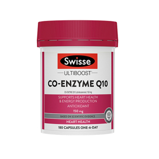 Swisse斯维诗辅酶Q10软胶囊180粒大瓶澳大利亚原装进口女性男人用