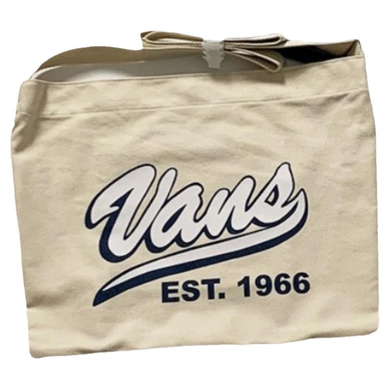 VANS米色黑色经典简约帆布包斜挎托特包 VN0A54L8BLK/VN0A54L87VJ