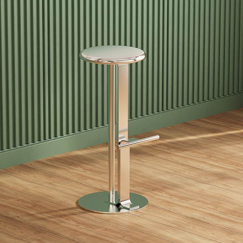 新品户外高脚吧台椅设计师家用不锈钢轻奢室外吧椅酒吧椅露天吧凳