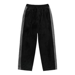 BJHG不计后果银狐绒休闲裤子男款冬装直筒长裤宽松加厚加绒卫裤女