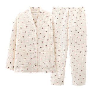 空气棉月子服秋冬季加厚保暖春秋纯棉产后喂奶产妇哺乳孕妇睡衣女