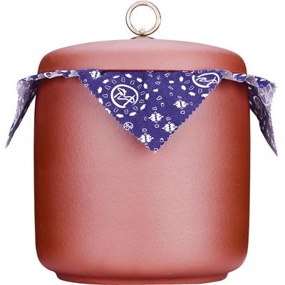 宏中宜兴紫砂茶叶罐大号陶瓷七饼