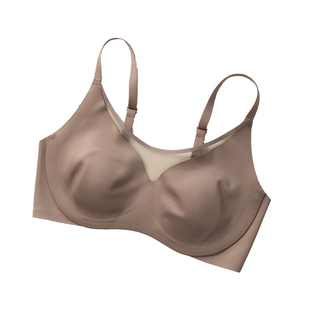 法国趣安芬文胸兔耳朵光面冰感透心凉内衣女大胸显小胸夏季超薄款
