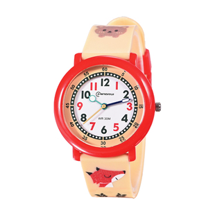 儿童手表礼物学生男孩女童幼儿园防水指针手表儿童印花电子手表