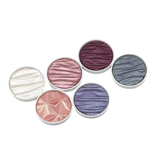 现货德国coliro Finetec手工固体珠光水彩颜料单块ES英文书法圣诞