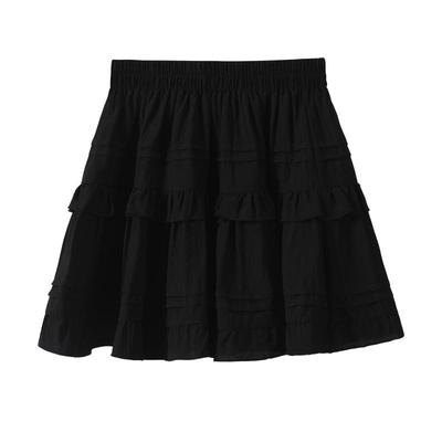 乡美媚蛋糕裙短裙女秋冬高腰显瘦A字小个子伞裙打底蓬蓬裙半身裙