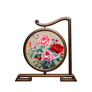 苏绣摆件新中式客厅装饰台屏苏州特色双面绣摆台非遗工艺纪念礼品