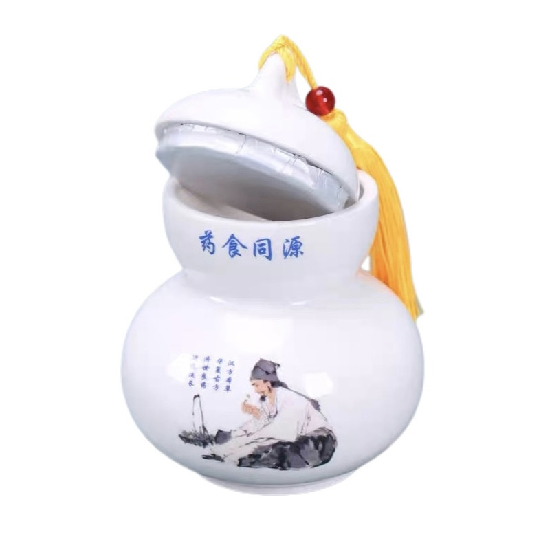 大号600ml葫芦瓶陶瓷密封罐防潮