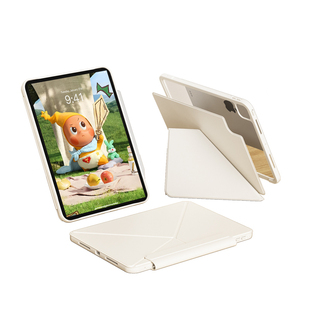 适用iPadPro保护套air7苹果ipad11保护壳K折磁吸双面夹mini7平板10代可拆分air456旋转支架13寸带笔袋129防摔