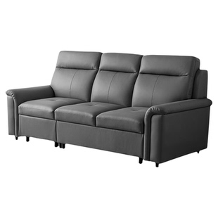 高端真皮多功能沙发床一体两用小户型双人伸缩床三人位带贵妃实木