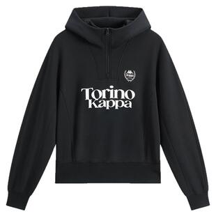 Kappa卡帕背靠背运动卫衣女春季2026新款短款长袖套头衫连帽上衣