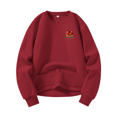 真维斯本命年红色加绒卫衣男秋冬