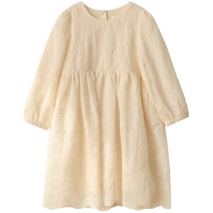 软 不扎 重工刺绣 儿童复古公主裙 女童纯棉长袖连衣裙春夏款童装