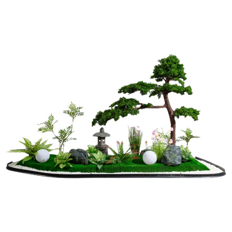 仿真绿植造景组合家具店室内楼梯下转角装饰仿生植物假树定制景观