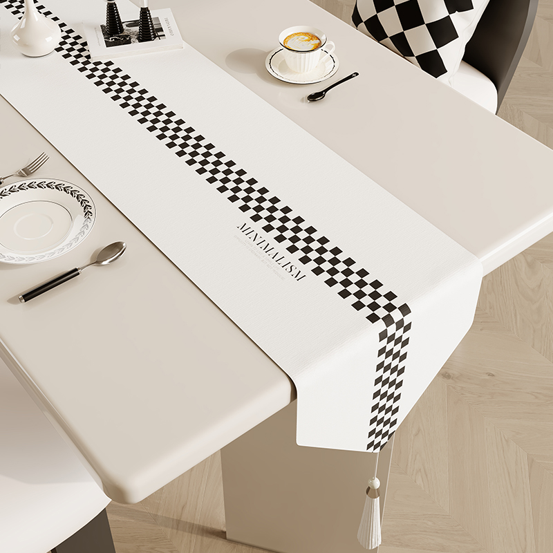 桌旗轻奢高端茶台桌布长条茶几装饰餐边柜盖布家用鞋柜台面垫布