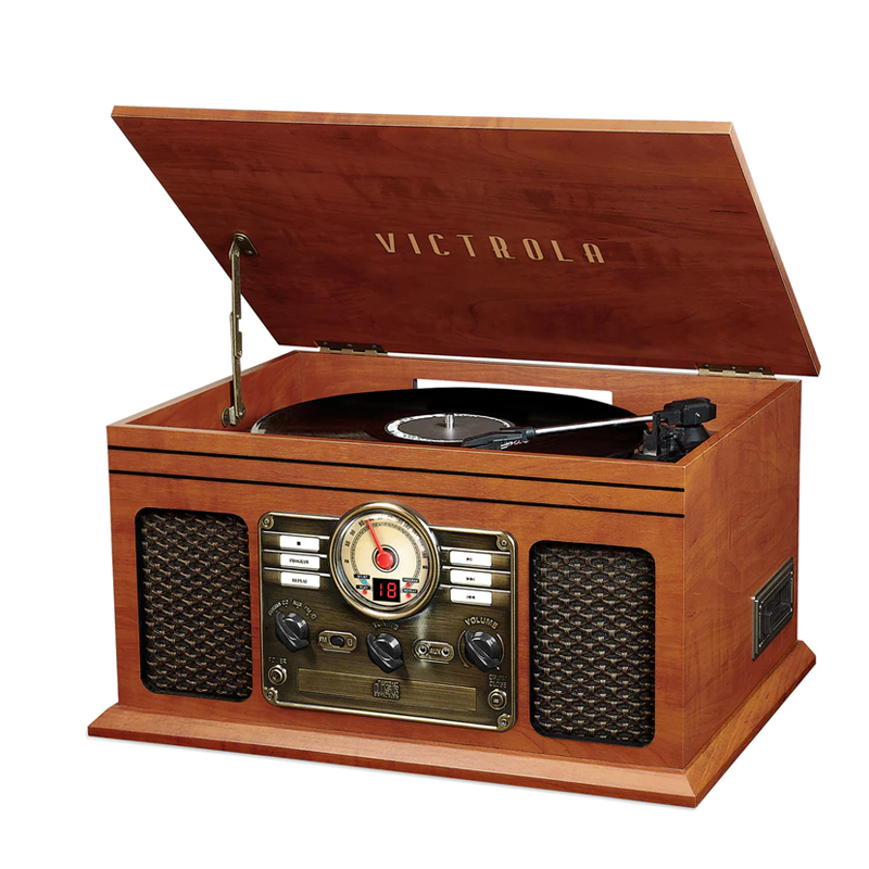 Victrola Nostalgic复古六合一黑胶LP唱机CD磁带收音机圆声带行货