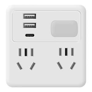 公正牛转换器86插座家用无线多功能多孔一拖四USB一转多插板插头