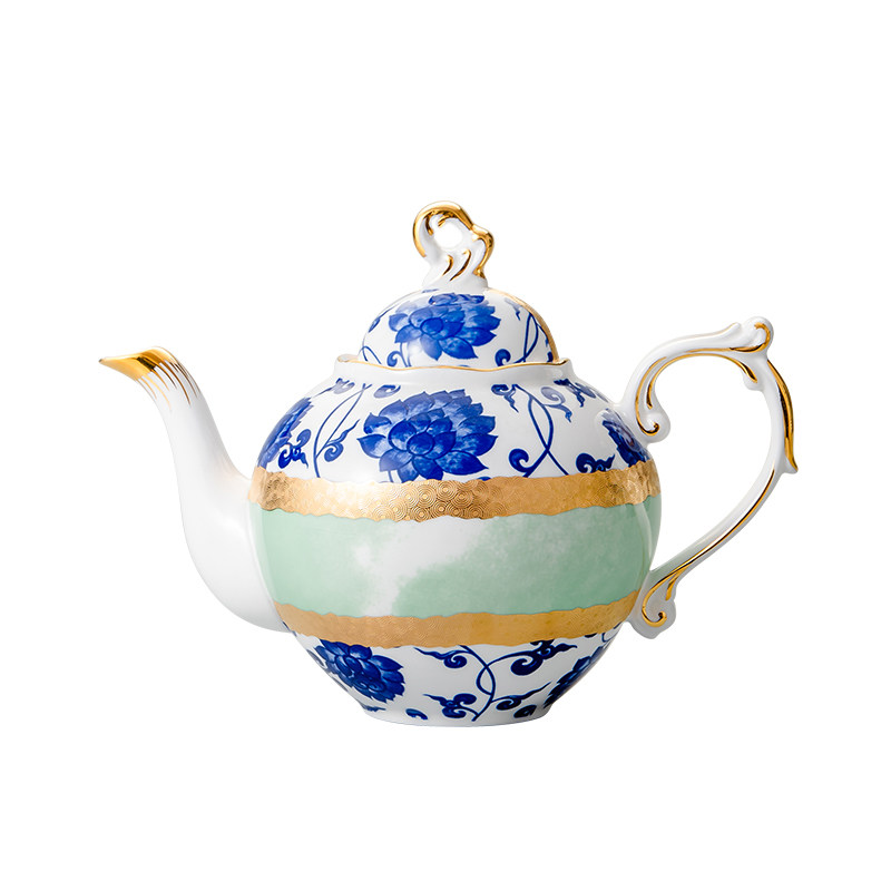 幸运秘钥青花咖啡具套装