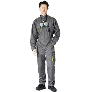 代尔塔春夏透气连体汽车修理工装工厂 车间衣服工作服劳保职业装