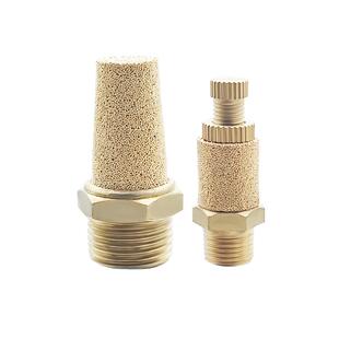 气动电磁阀消声器接头BSLM51分2分06分塑料铜静音消音器1/43/81/2