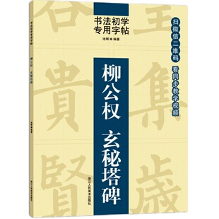 同步视频教学 柳公权玄秘塔碑 书法初学者专用字帖 柳公权楷书教程/毛笔碑帖练字入门中国书法培训教材书/正版楷书书写技法学习书