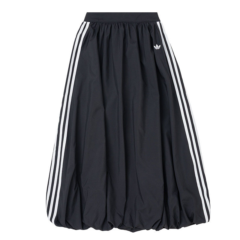 adidas三叶草女子中长花苞半身裙