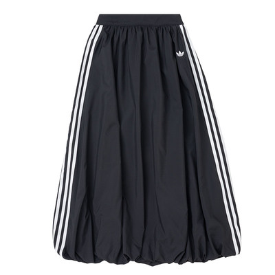 adidas三叶草女子中长花苞半身裙
