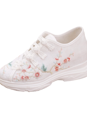 汉服鞋女中式马面裙绣花鞋运动鞋