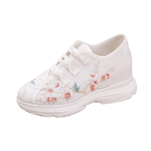 汉服鞋女民族风绣花鞋增高软底舒适古风运动鞋旗袍搭配马面裙鞋子