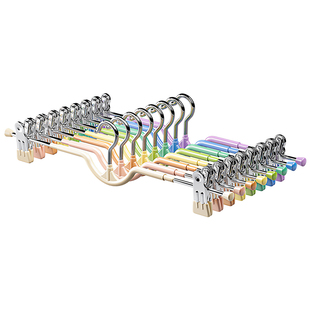 短颈裤夹家用无痕挂裤子衣架带夹子短裤缩脖子矮颈裙子夹短脖裤架