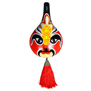 民间工艺品手绘京剧脸谱挂件装饰礼品小号木质马勺脸谱中国风礼物