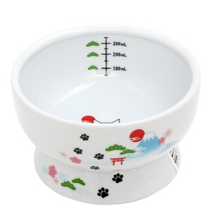 大胖商店 猫壹 日本necoichi浅口护须樱花碗高脚猫咪水碗丑丑同款