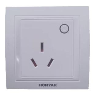 鸿雁智能86型家用暗装三孔五孔白色金色和黑色智能插座面板