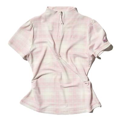 eihey诶嘿半拉链方格纹上衣女