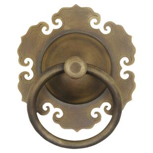 昊天斋新中式仿古拉手铜大门拉环古典大门钹黄铜把手铜老式门环