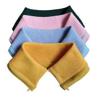 羽绒服领子防脏贴布料保暖毛线立领护领套防脏假领子羽绒服衣领