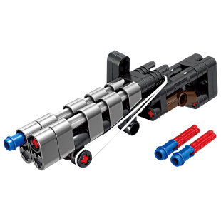 可射击积木枪儿童拼装手枪模型积木男孩可发射玩具枪益智拼图玩具