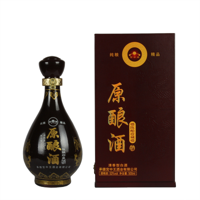 承德特产平泉宫中王53度纯粮4瓶原酿酒2012年老酒纯粮清香型白酒