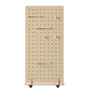 洞洞板实木立式屏风玄关隔断定制小屏风北欧落地置物挂板洞洞板架