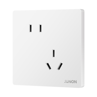 俊朗官方店开关插座USB五孔86型家用墙壁多孔大板面板暗装 D3白