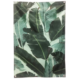 来图定制 美式绿叶家居清新艺术挂布挂旗墙饰 卧室宿舍公寓酒店