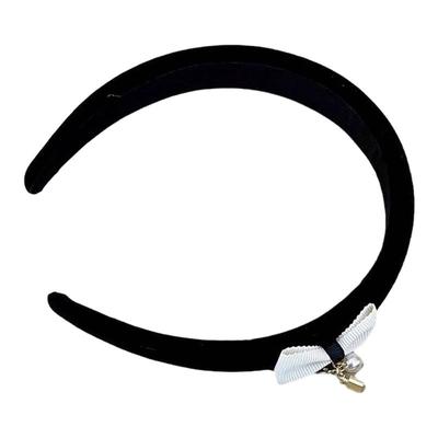 黑色发箍名媛蝴蝶结发夹气质女