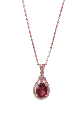 秋冬新款芙倪天然鸽血红宝石项链