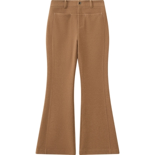 播时髦复古微喇休闲裤女冬季通勤显瘦长裤DDS4KD5166